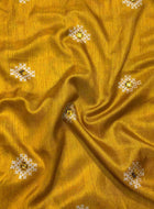 Yellow Cotton Silk Saree