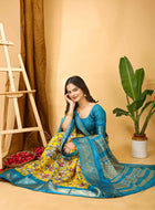 Yellow Dola Silk Cotton Saree