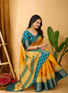 Yellow Dola Silk Cotton Saree