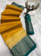 Yellow Dola Silk Cotton Saree