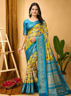 Yellow Dola Silk Cotton Saree