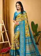 Yellow Dola Silk Cotton Saree