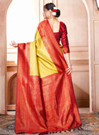 Yellow Kanchipuram Silk Saree