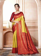 Yellow Kanchipuram Silk Saree
