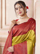Yellow Kanchipuram Silk Saree