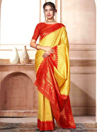 Yellow Kanjivaram Silk Saree