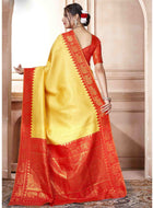 Yellow Kanjivaram Silk Saree