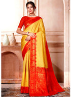 Yellow Kanjivaram Silk Saree