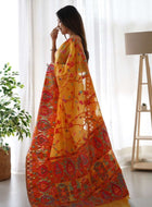 Yellow Pashmina Saree