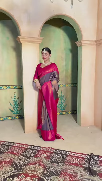 Mauve Kanchipuram Silk Saree