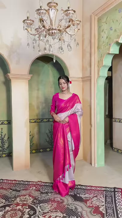 Kanchipuram Silk Saree Lavender-Pink