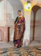 Purple Kanjivaram Silk Saree
