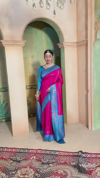 Pink Kanjivaram Silk Saree