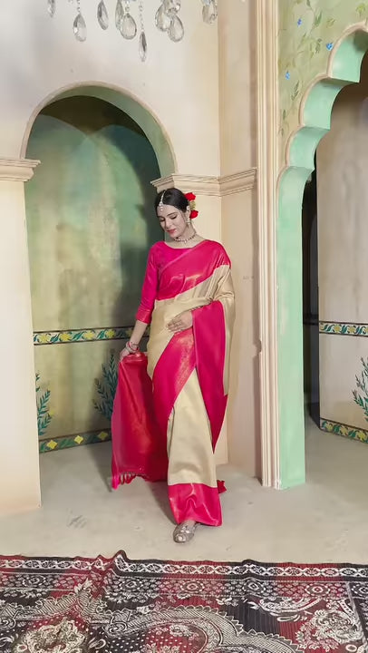 Kanchipuram Silk Saree Off White
