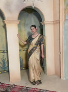 Cream Kanjivaram Silk Saree