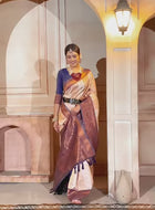 Ivory Kanjivaram Silk Saree