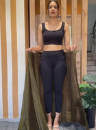 Ready to Wear Saree Olive Green