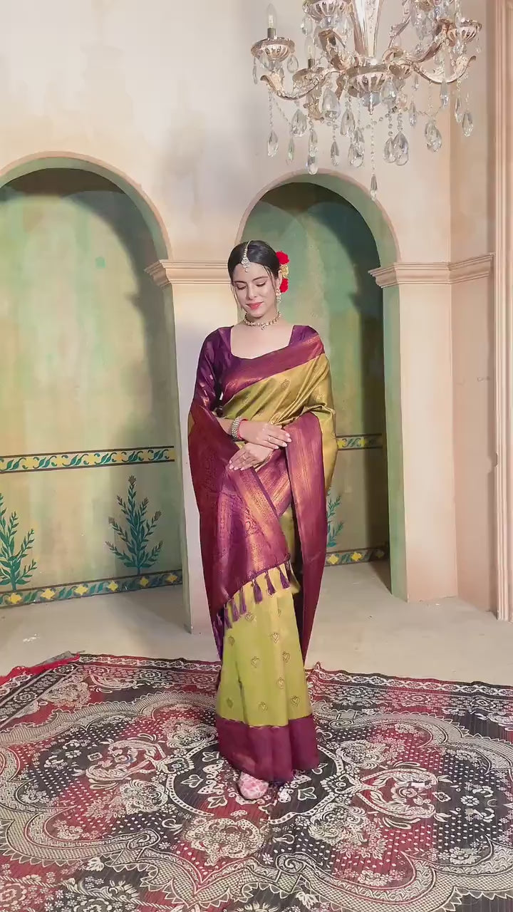 Kanjivaram Saree Yellow