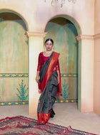 Bottle Green Kanjivaram Silk Saree