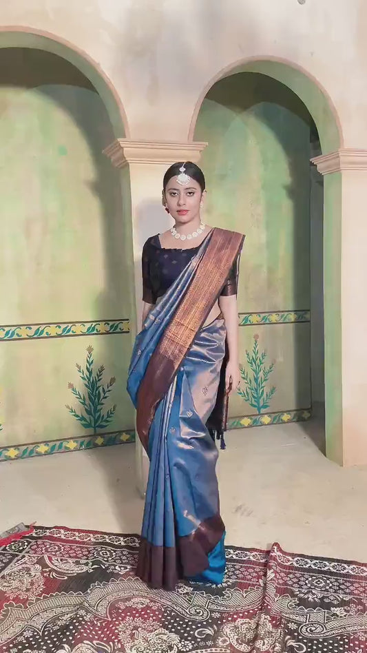 Kanjivaram Saree Blue