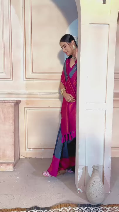 Mauve Kanjivaram Silk Saree