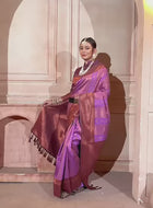Lavender Kanjivaram Silk Saree