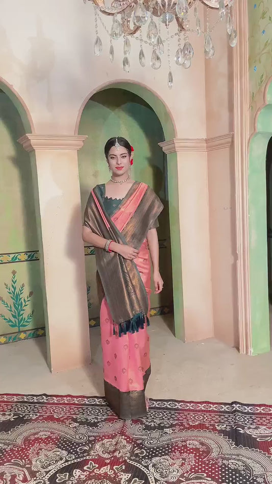 Kanjivaram Saree Pink