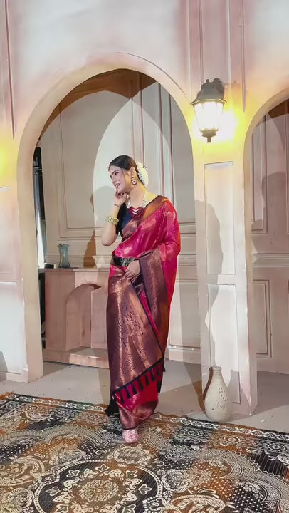 Pink Kanjivaram Silk Saree