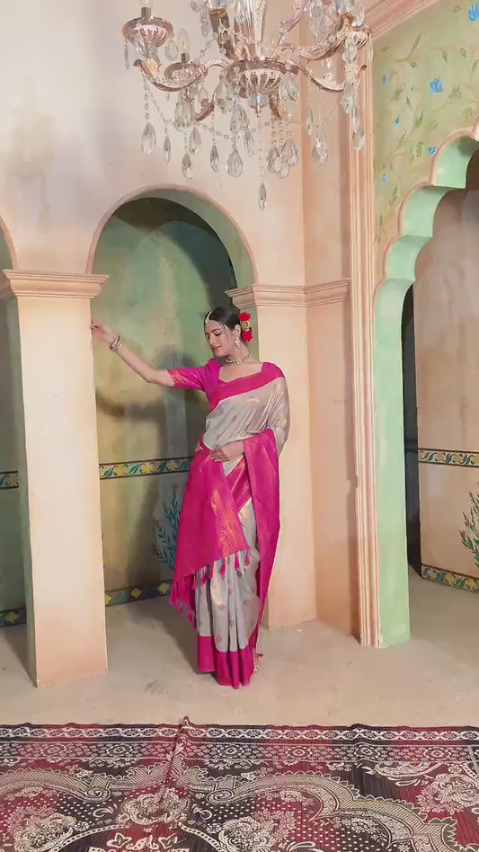 Kanjivaram Saree Cream