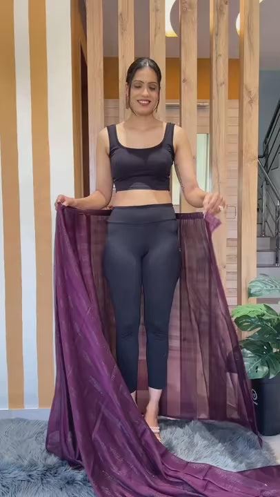 Ready to Wear Saree Wine