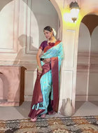 Silk Saree Sea Green