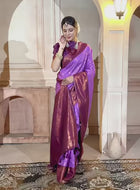 Lavender Kanjivaram Silk Saree