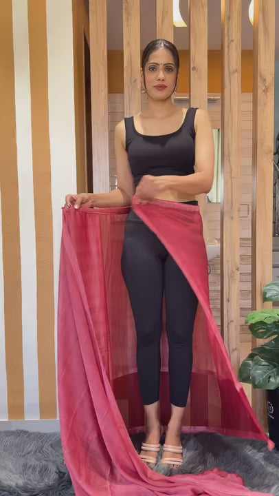 Red Ready to Wear Saree