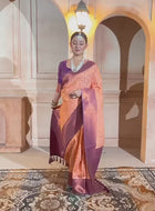 Beige Kanjivaram Silk Saree