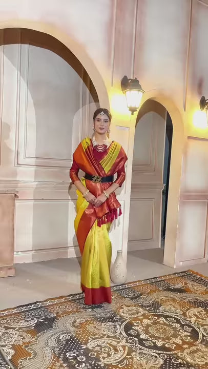 Light Green Kanjivaram Silk Saree