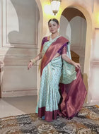 Mint Green Kanjivaram Silk Saree