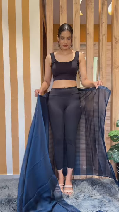 Ready to Wear Saree Blue