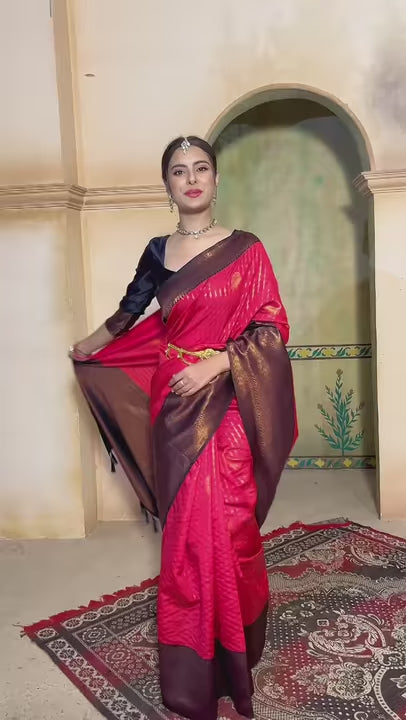 Pink Kanjivaram Silk Saree