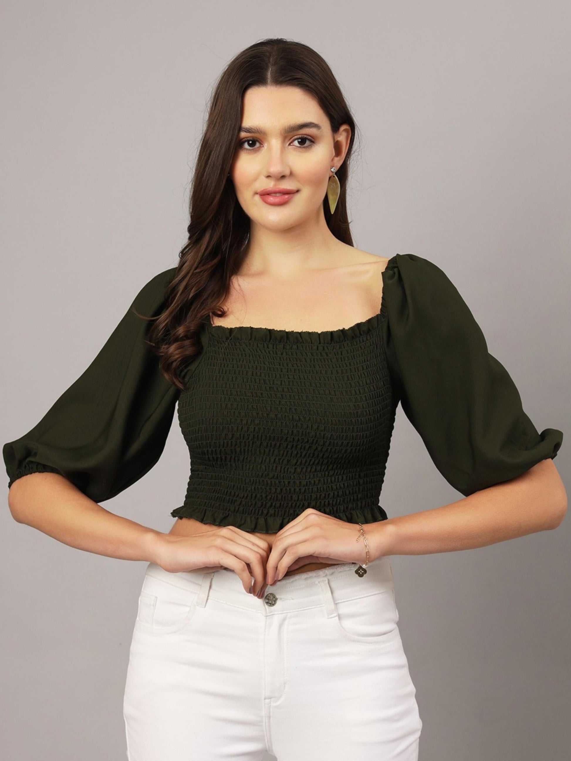 smocked_top_olive_green